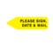 Nevs Labeling Flag- Imprinted-sign date mail-Yellow - Re Fill - 9/16" x 2" NEV91041 - alternate 1